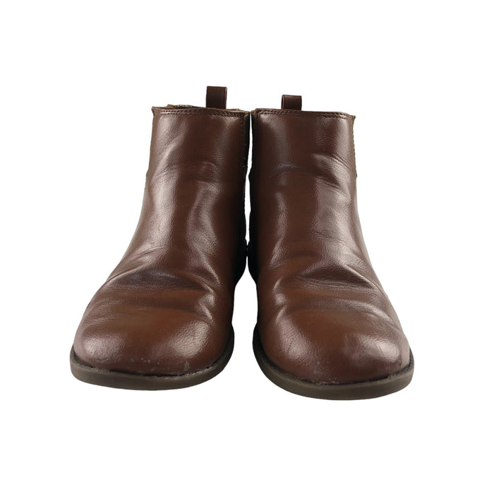 Matalan size UK 2 brown slip on lighting boots