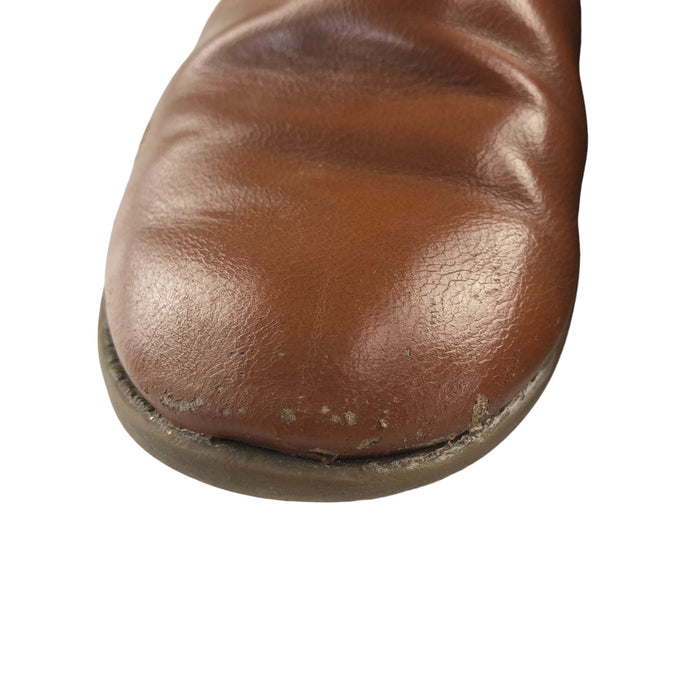 Matalan size UK 2 brown slip on lighting boots