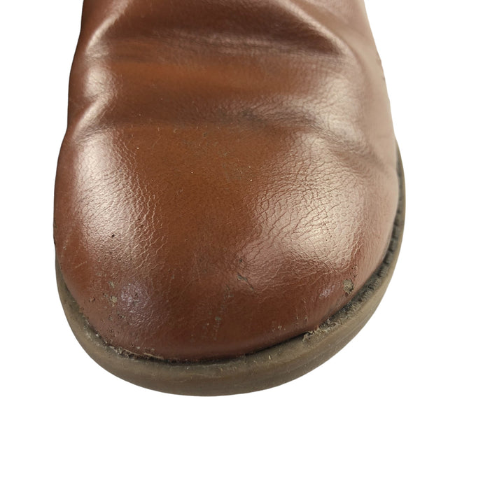 Matalan size UK 2 brown slip on lighting boots
