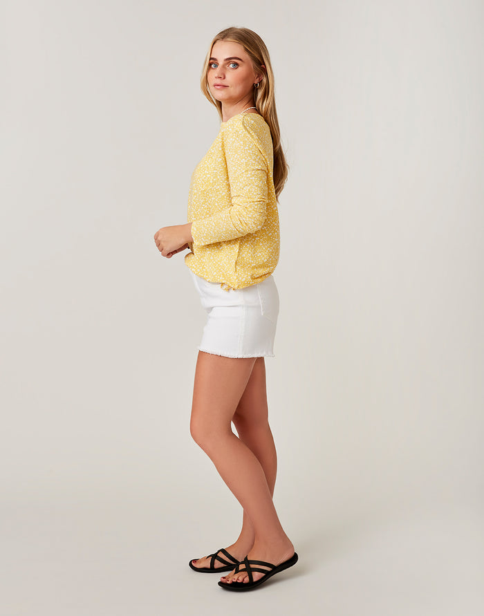 Maui Hi Rise 4" Short: White