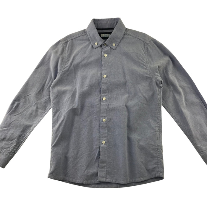 Mayoral 5-6 blue plain cotton shirt