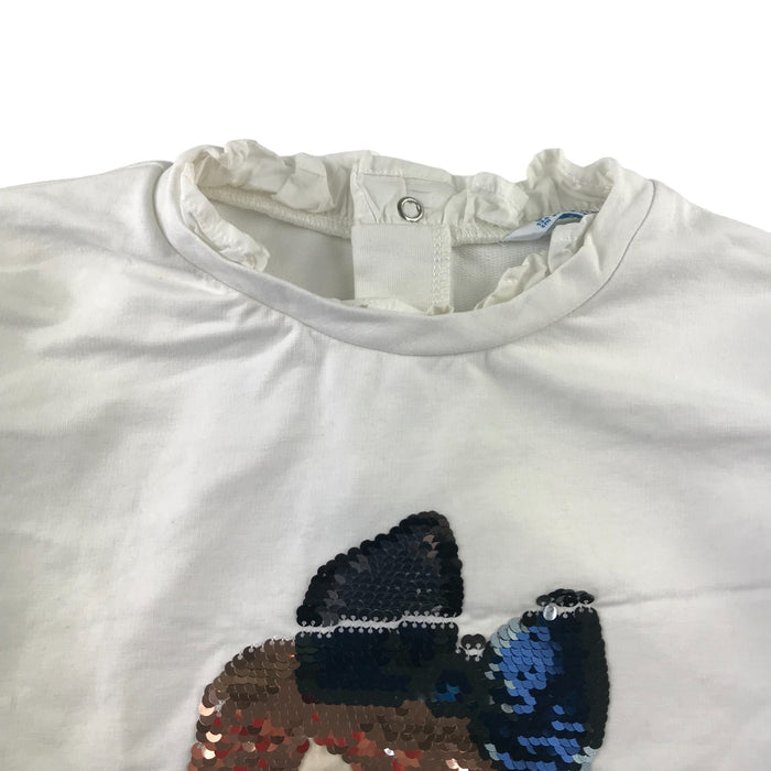 Mayoral 9 years white girl sequin sweater