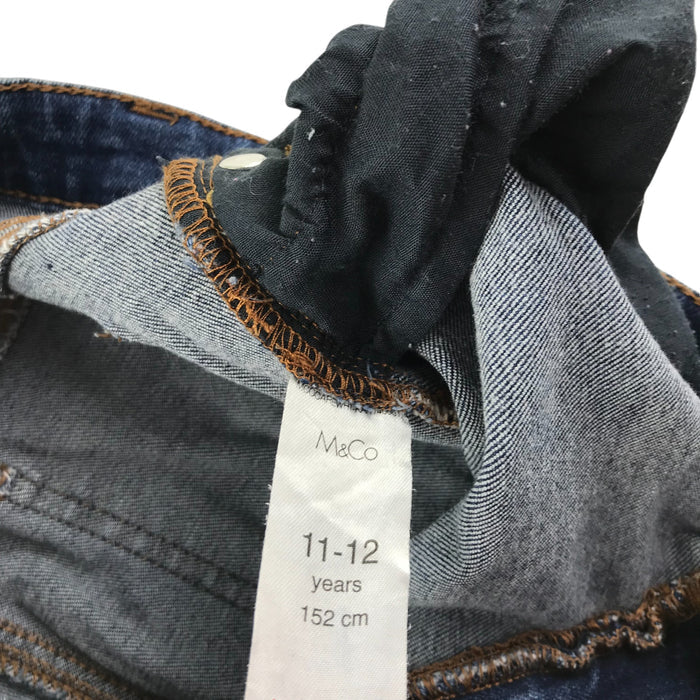 M&Co 11-12 years blue skinny stars  jeans