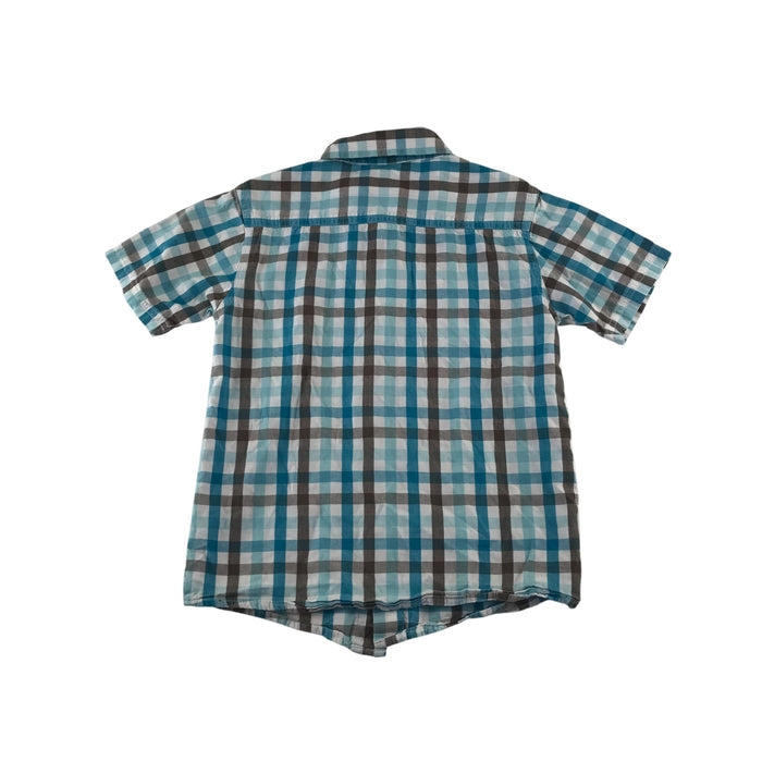 M&Co 4-5 years white light blue checked cotton shirt