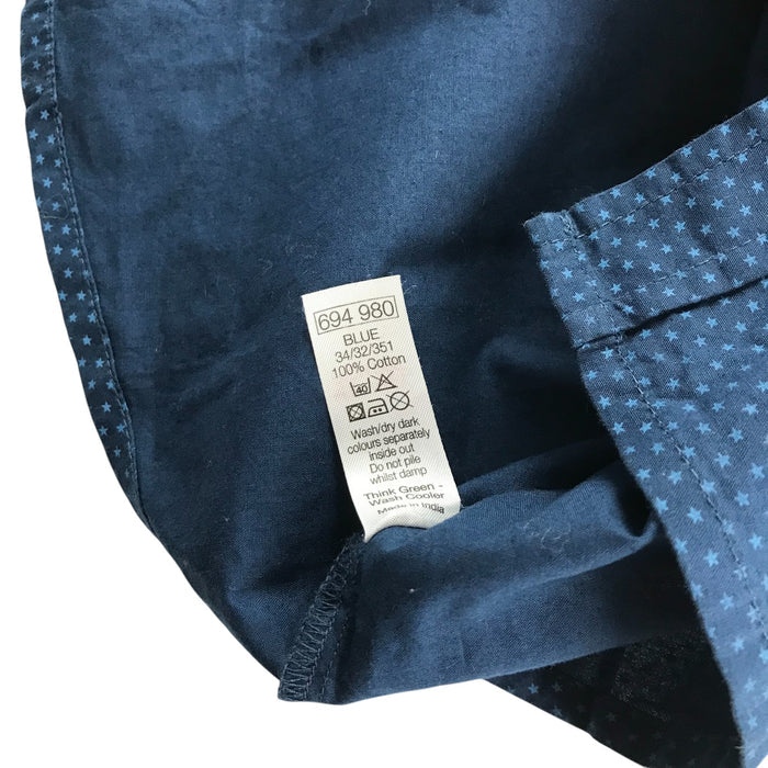 M&Co 5-6 years navy small star print cotton shirt