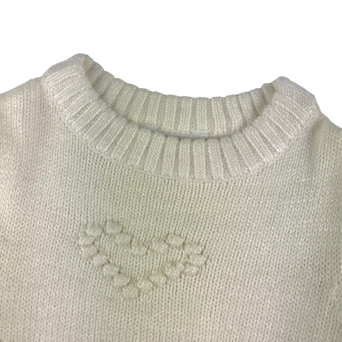 M&Co 6 years white hearts jumper