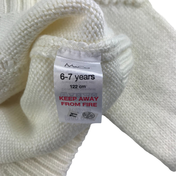 M&Co 6 years white hearts jumper