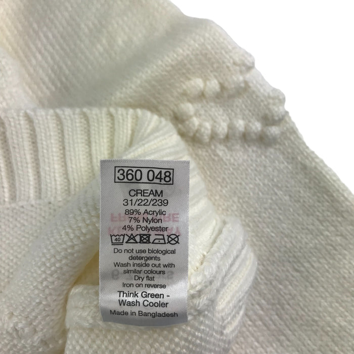 M&Co 6 years white hearts jumper