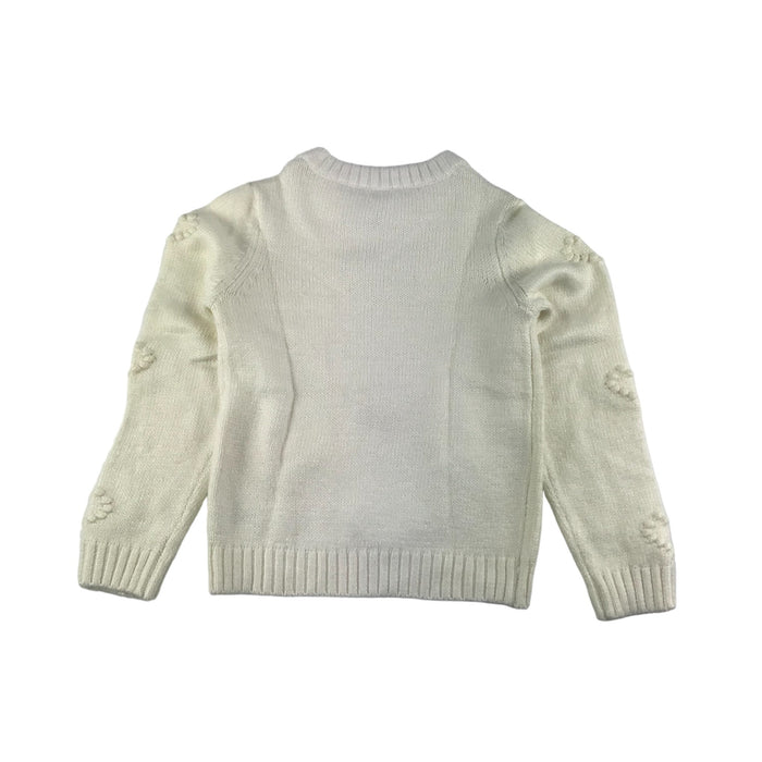 M&Co 6 years white hearts jumper