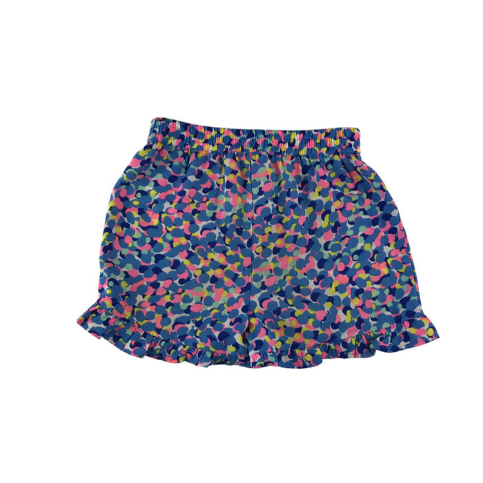 M&Co 7-8 years blue and pink spots frilled hem shorts