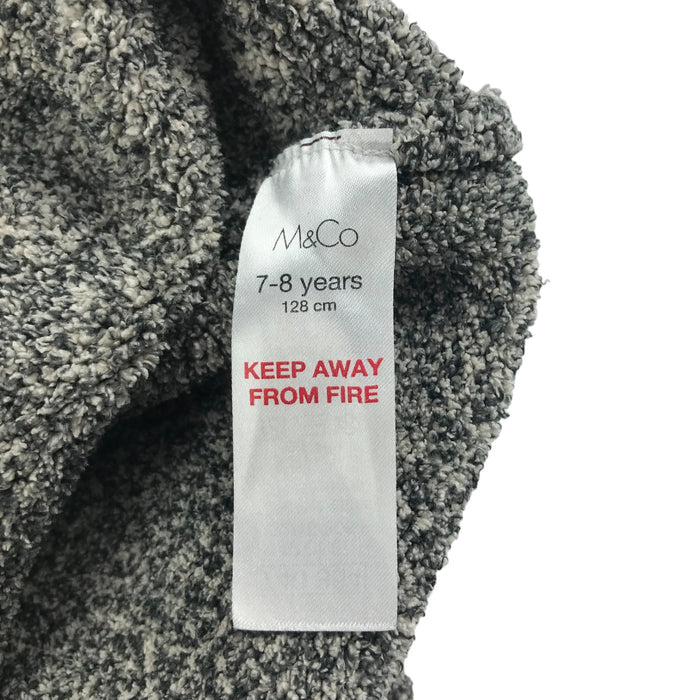 M&Co 7 years grey half-zip jumper
