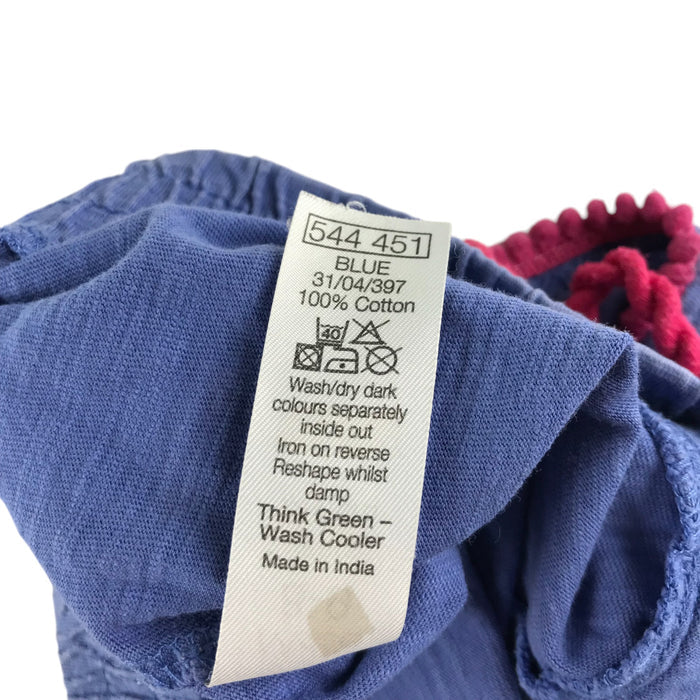 M&Co 8-9 years blue and pink light soft cotton shorts