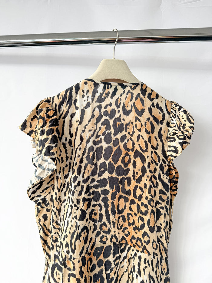 Melissa Odabash Brianna Leopard Print Kaftan Beach Cover-Up Open Robe