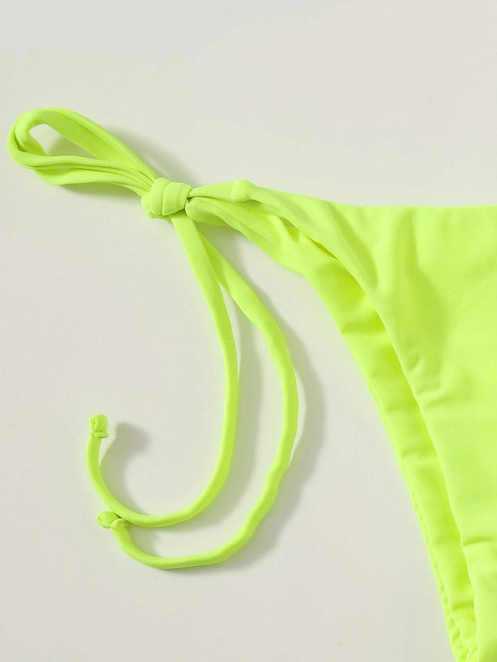Mesh Detail Bikini - 3 Piece Swimsuit Set