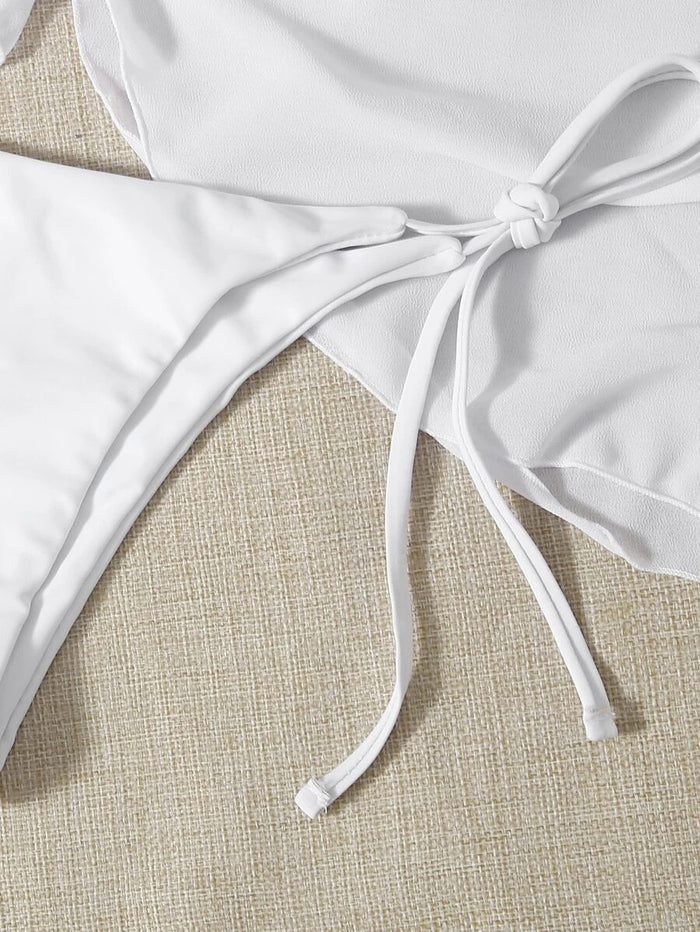 Mesh Detail Bikini - 3 Piece Swimsuit Set