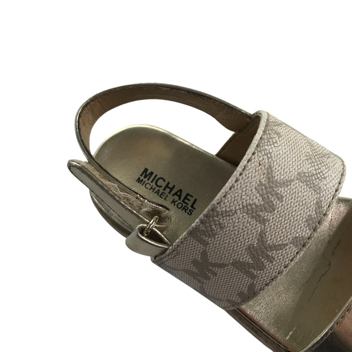 Michael Kors size UK 11.5 (jr) gold sandals