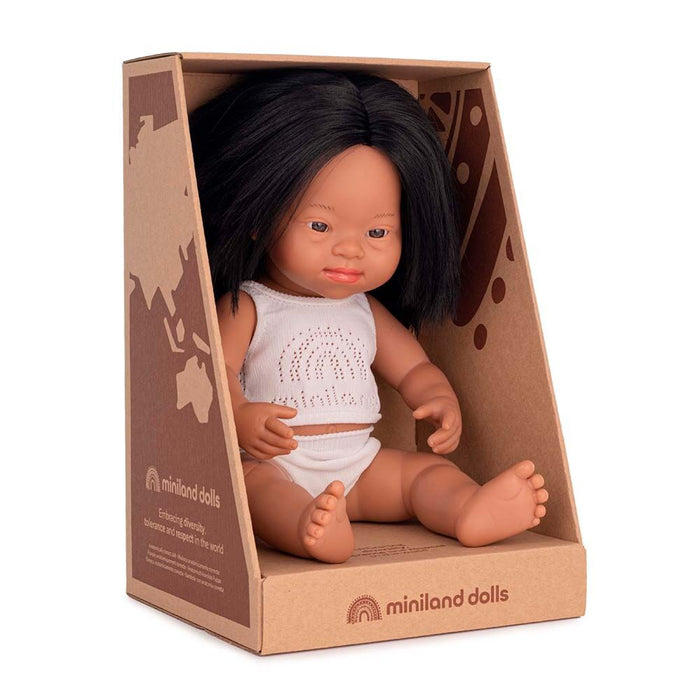 Miniland Hispanic Girl W/ Down Syndrome