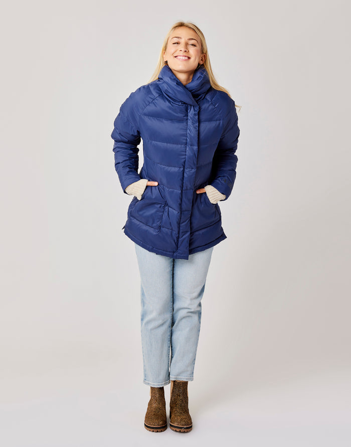 Minxy Down Jacket: Navy - FINAL SALE