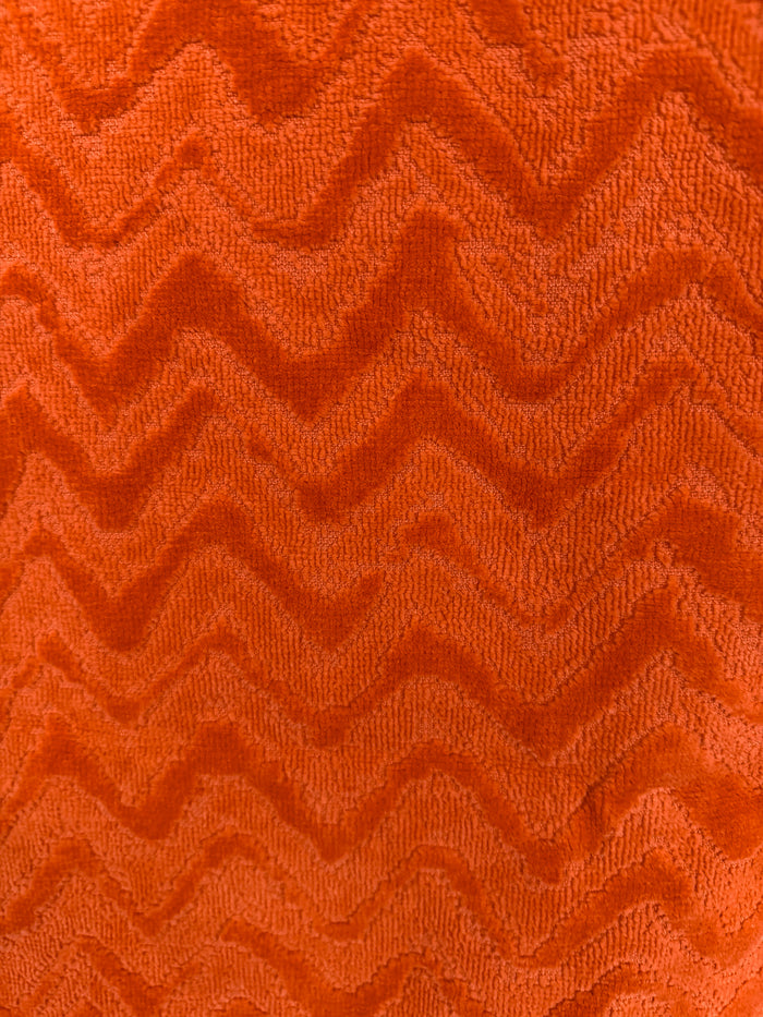 Missoni Home Orange ZigZag Terrycloth Cotton Bath Sheet Towel