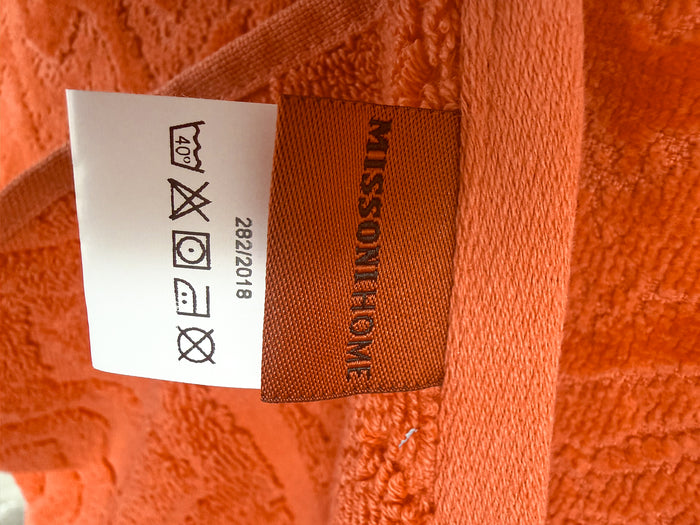 Missoni Home Orange ZigZag Terrycloth Cotton Bath Sheet Towel
