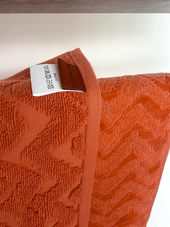 Missoni Home Orange ZigZag Terrycloth Cotton Bath Sheet Towel