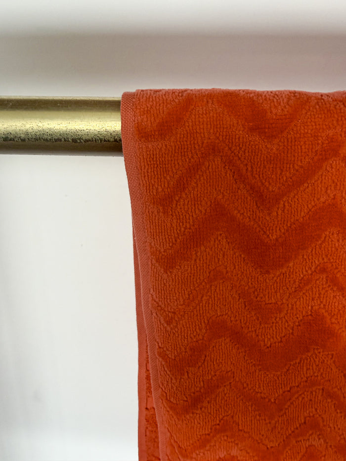 Missoni Home Orange ZigZag Terrycloth Cotton Bath Sheet Towel