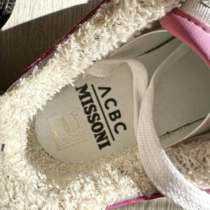 MISSONI Logo 90 White Red Trainers Sneakers + Chevron Bag