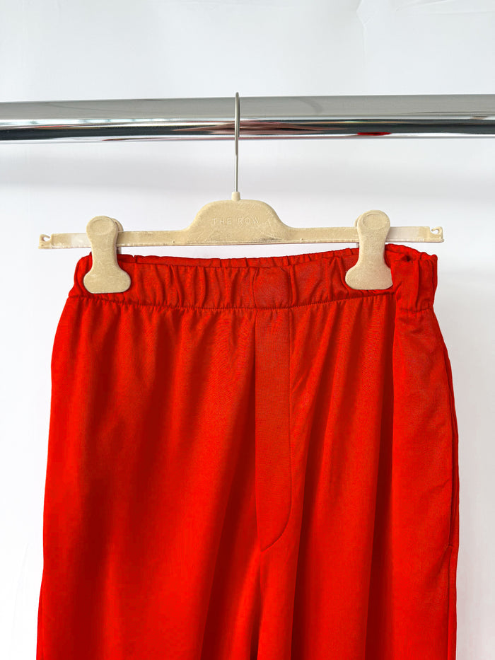 MM6 Maison Margiela Red Elastic Waist Straight Leg Trousers