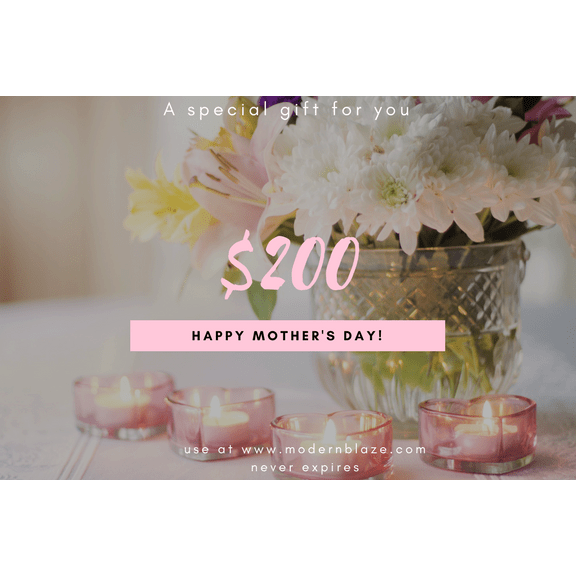 Modern Blaze Mother's Day Gift Card - side view