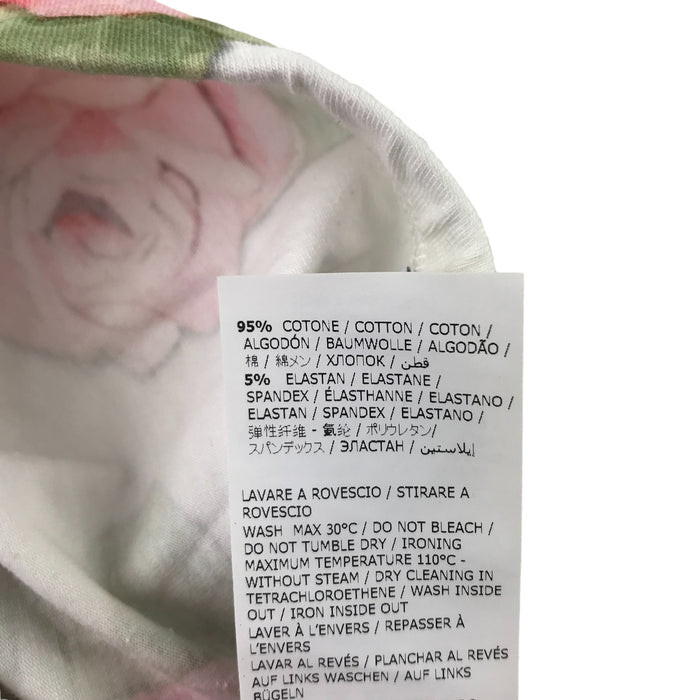 Monnalisa Leggings Age 8 White Pink Rose Floral Pattern