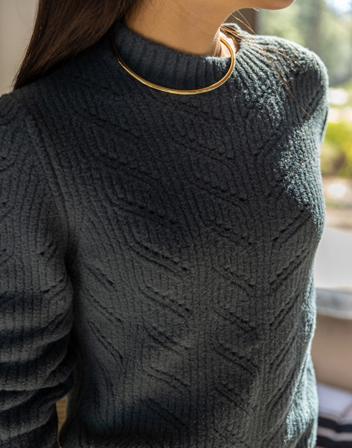Monroe Sweater: Slate - FINAL SALE