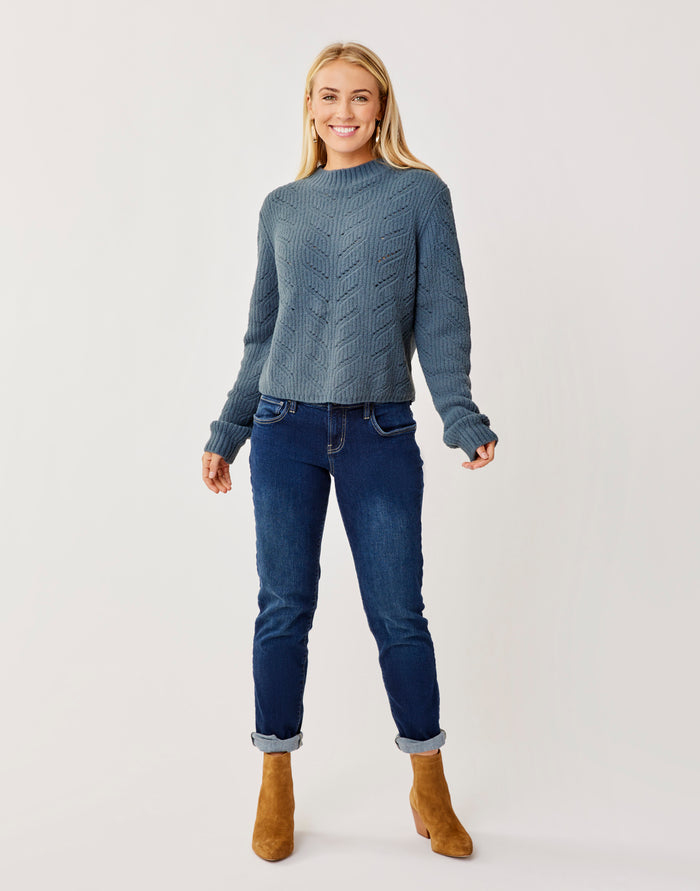 Monroe Sweater: Slate - FINAL SALE