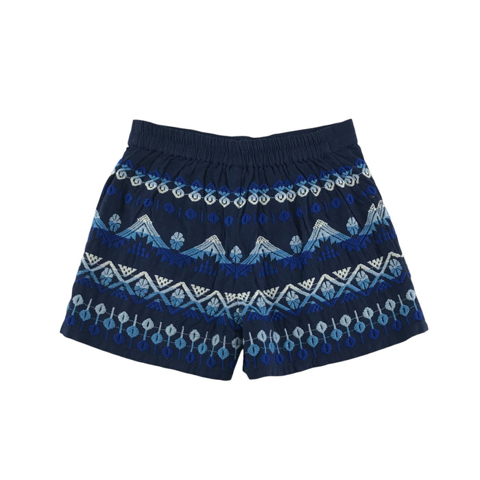 Monsoon 12-13 years navy blue embroidered pattern cotton shorts