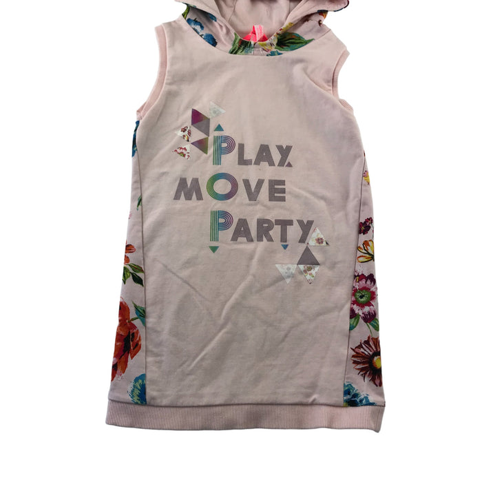 Monsoon 5-6 years light pink printed long hoodie