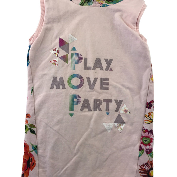 Monsoon 5-6 years light pink printed long hoodie