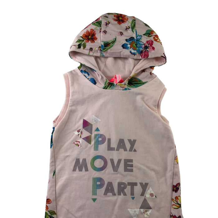 Monsoon 5-6 years light pink printed long hoodie