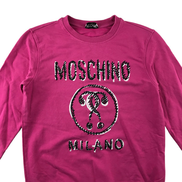Moschino 12 years pink cotton blend sweater