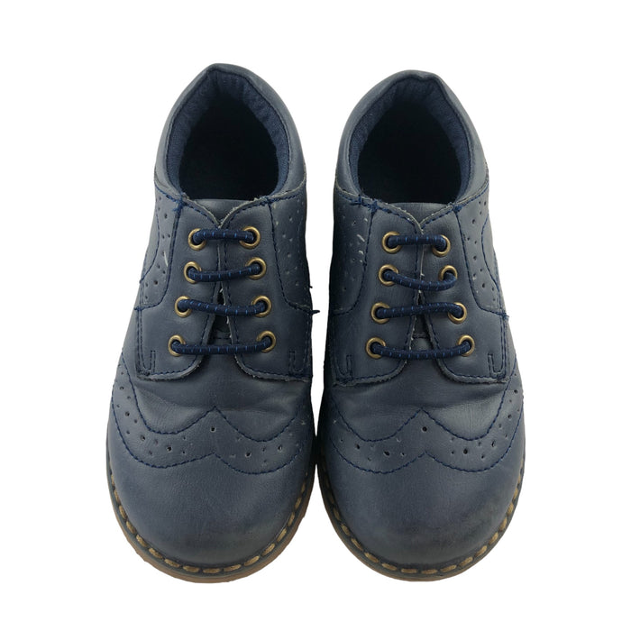 Mothercare size UK 11 (jr) blue slip on brogue Shoes