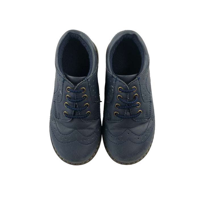 Mothercare size UK 11 (jr) blue slip on brogue Shoes