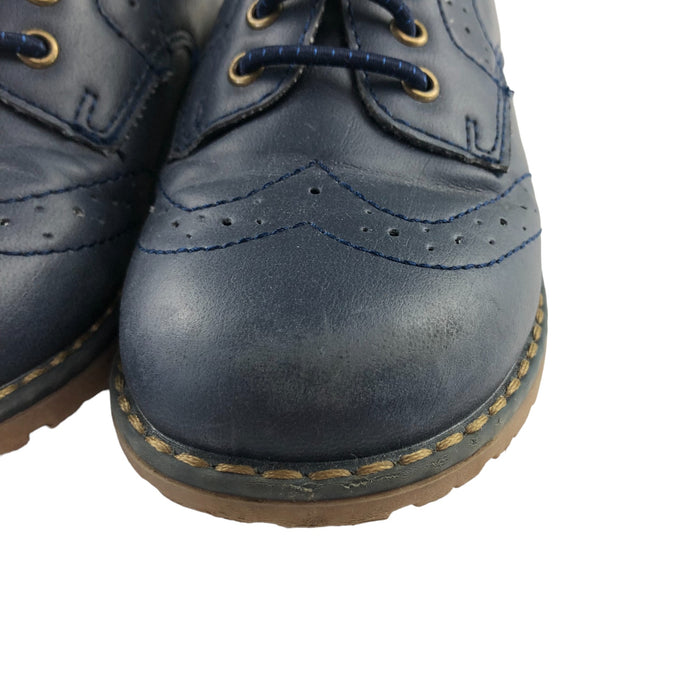 Mothercare size UK 11 (jr) blue slip on brogue Shoes
