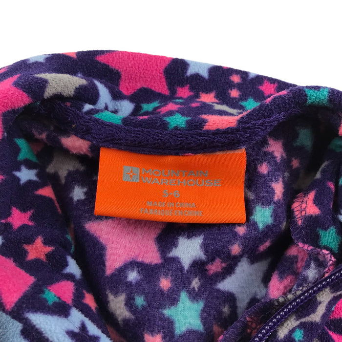 Mountain Warehouse 5-6 years navy with stars zipped fleece