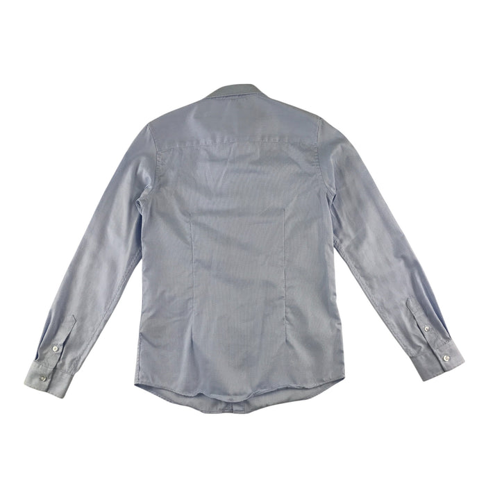 M&S 11-12 years light blue plain buttoned cotton shirt