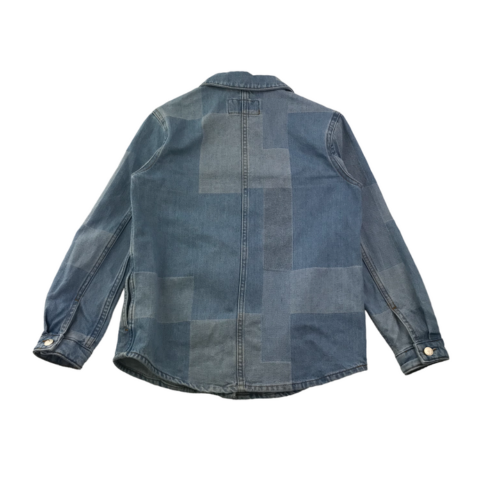 M&S 11 years blue checked denim shirt