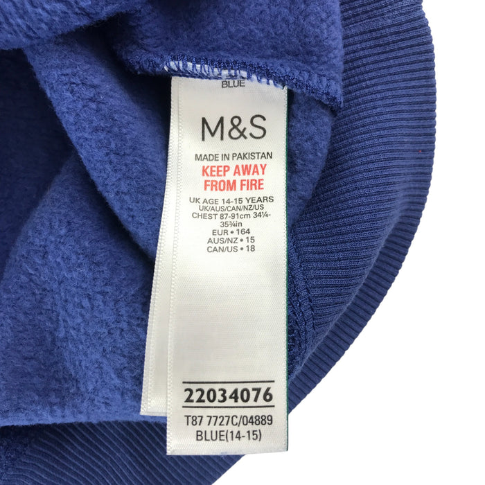 M&S 14-15 years blue pikachu sweater