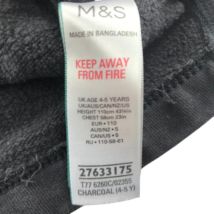 M&S 4-5 years grey puff sleeve minnie mouse sweater