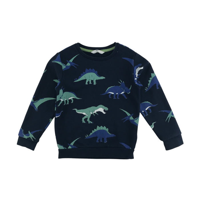 M&S 4-5 years navy dinosaurs sweater