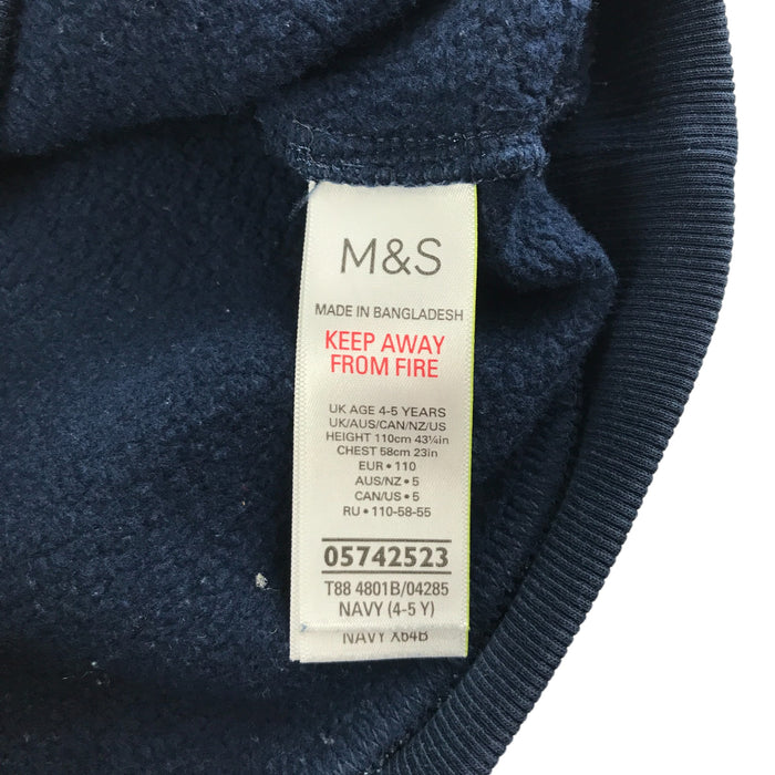 M&S 4-5 years navy dinosaurs sweater