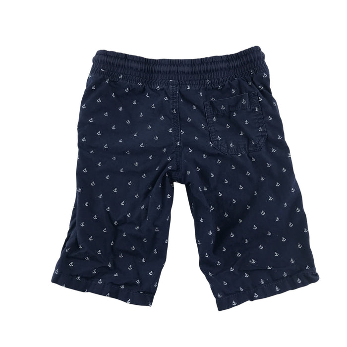 M&S 4-5 years navy sea anchor print cotton shorts