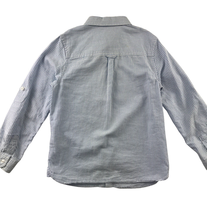 M&S 5-6 years blue and white striped buttoned shirt