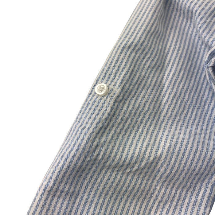 M&S 5-6 years blue and white striped buttoned shirt